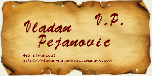 Vladan Pejanović vizit kartica